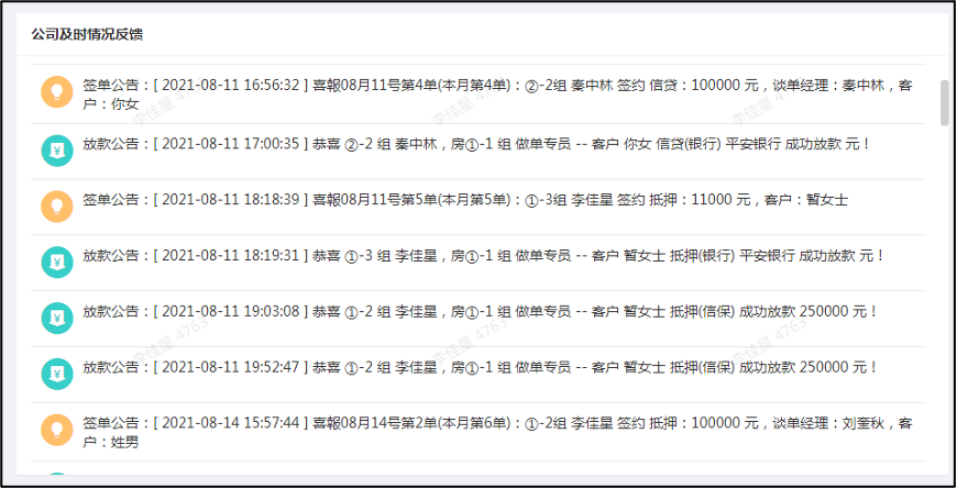 公司及时情况反馈