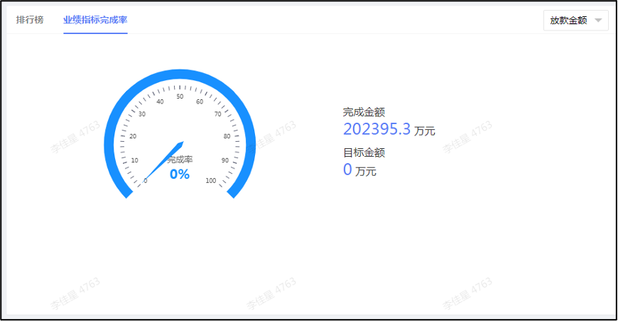 排行榜及业绩指标完成率